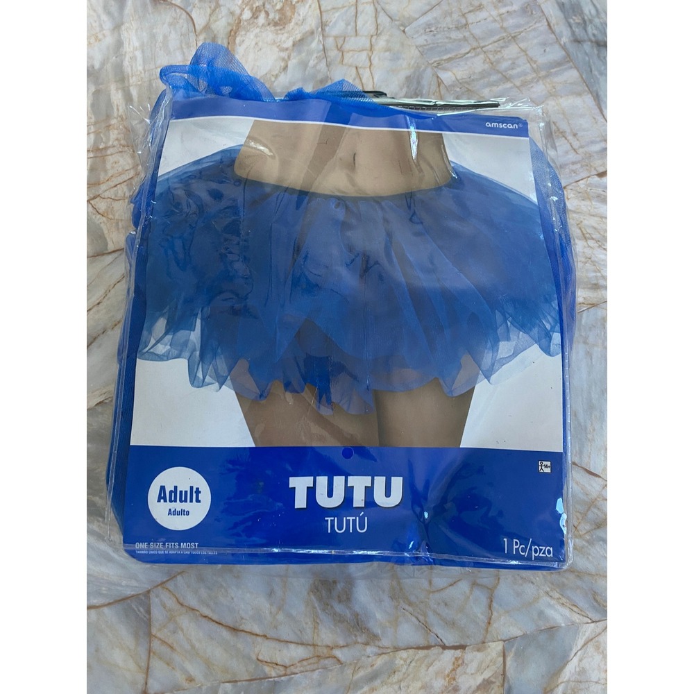 Amscan Royal Blue Tulle Tutu Adult One Size Fits Most Costume Skirt 397280.22
